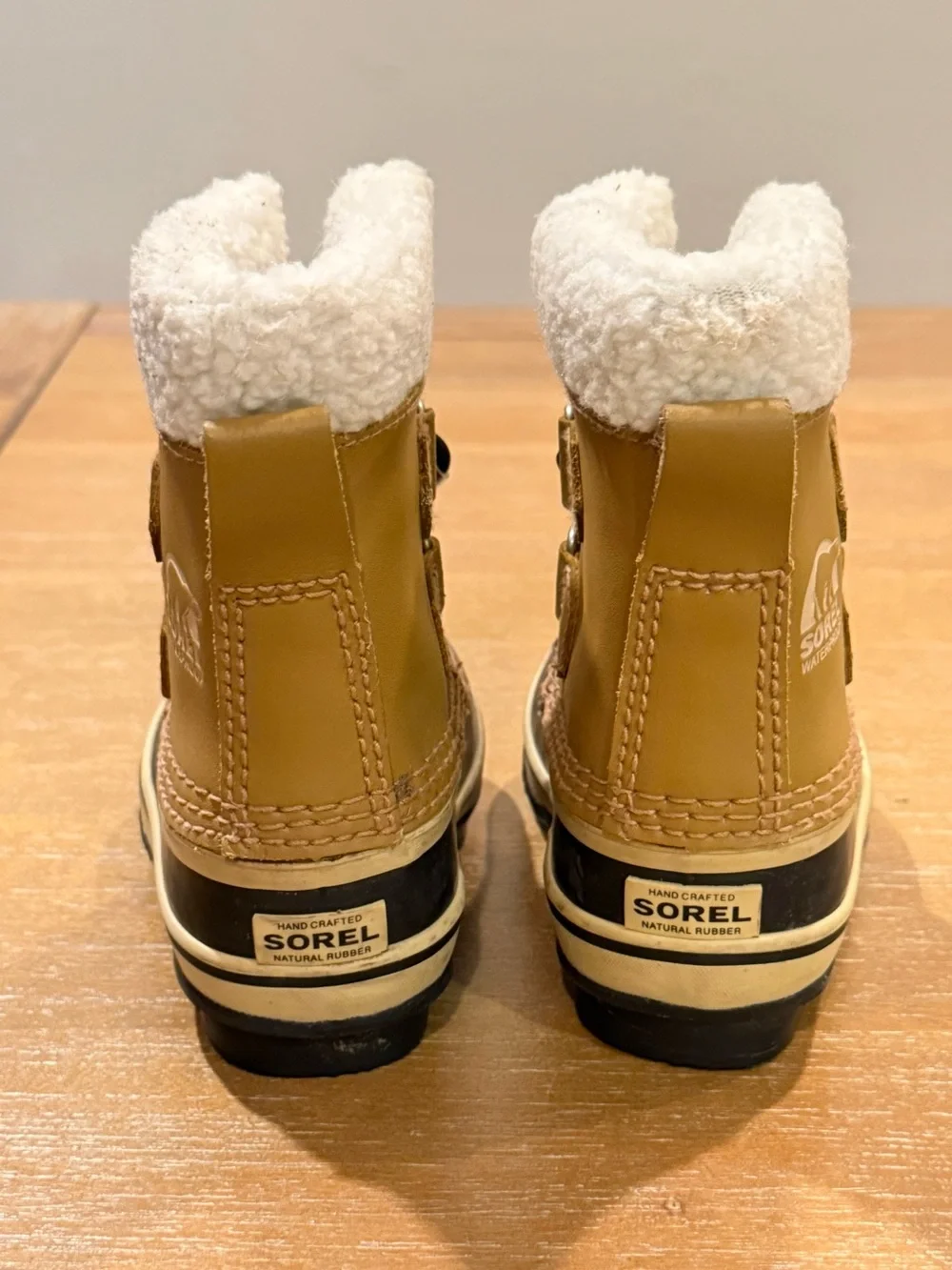 Sorel Toddler Yoot Pac Winter Boots Waterproof Insulated Tan Black Sz 6
